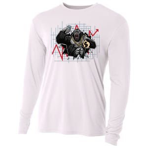 Gorilla Crashing Stock Market Cooling Performance Long Sleeve Crew