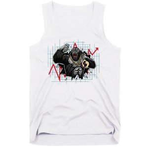 Gorilla Crashing Stock Market Tank Top