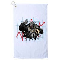 Gorilla Crashing Stock Market Golf Towel