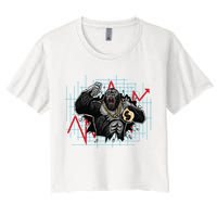 Gorilla Crashing Stock Market Crop Top