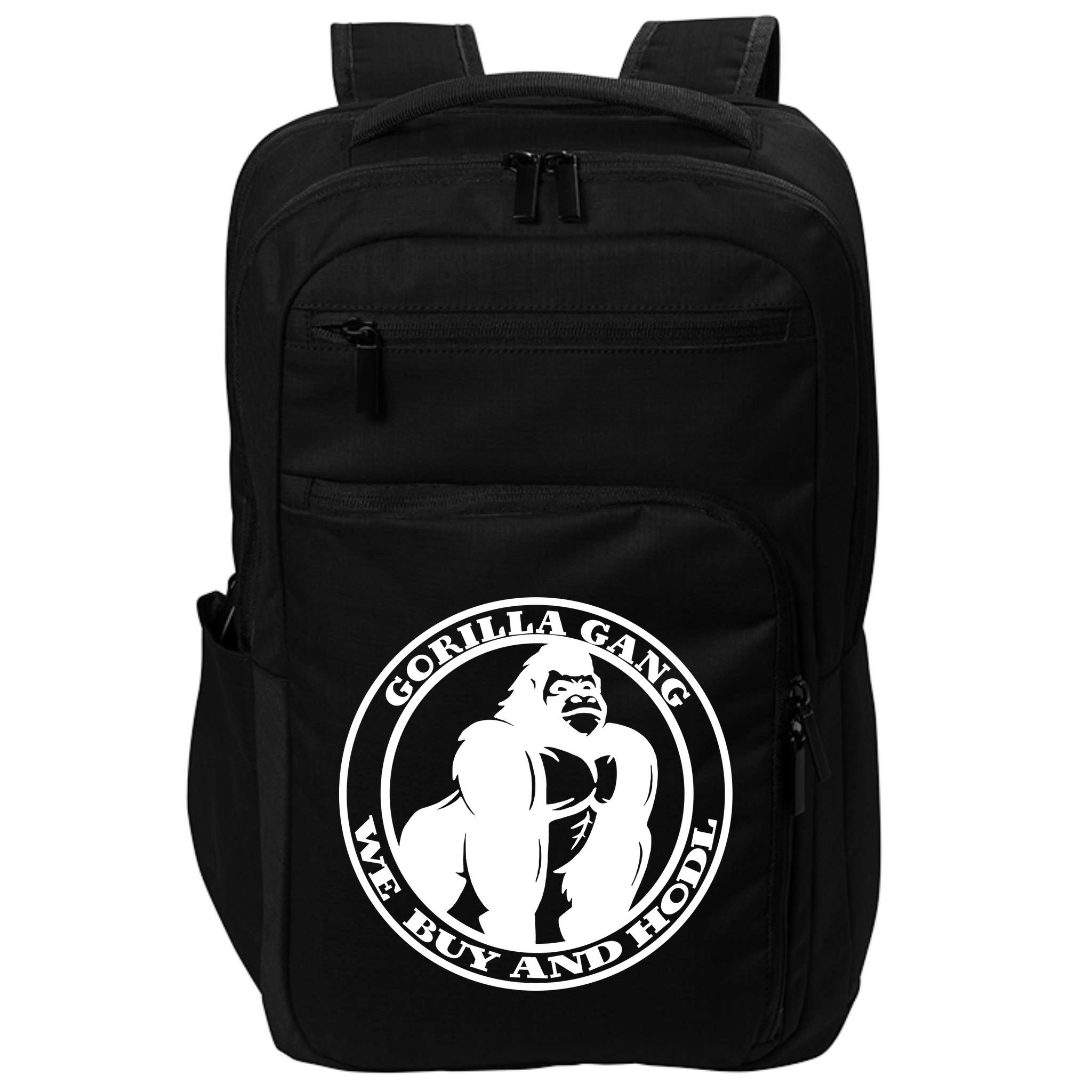 Gorilla Gang We Buy And HODL Meme Stonk Impact Tech Backpack