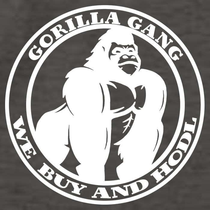 Gorilla Gang We Buy And HODL Meme Stonk Vector Backpack