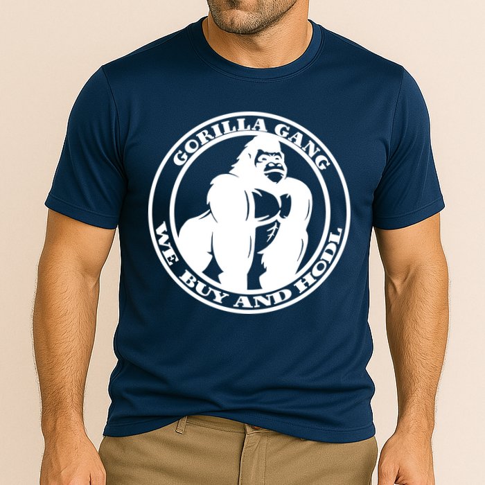 Gorilla Gang We Buy And HODL Meme Stonk Cooling Performance Crew T-Shirt