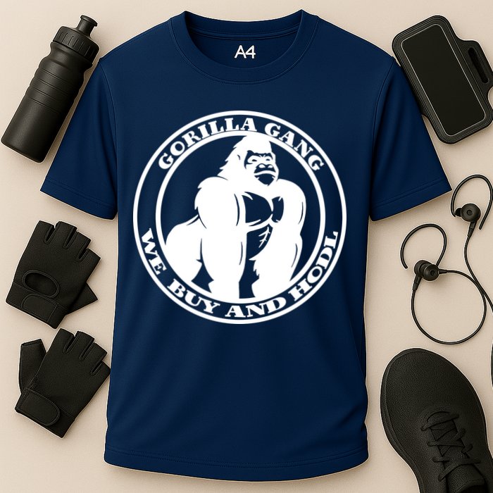 Gorilla Gang We Buy And HODL Meme Stonk Cooling Performance Crew T-Shirt