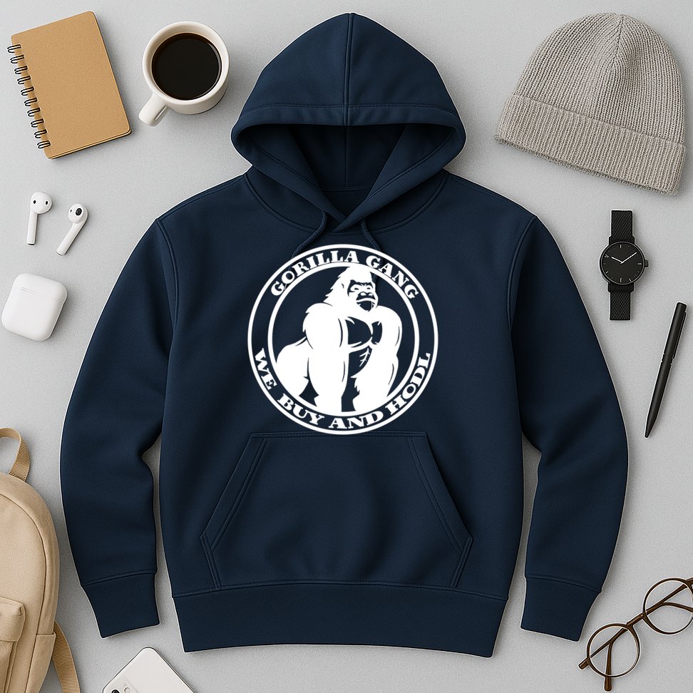 Gorilla Gang We Buy And HODL Meme Stonk Hoodie
