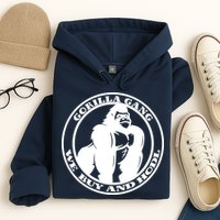 Gorilla Gang We Buy And HODL Meme Stonk Hoodie