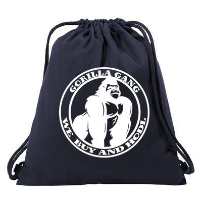 Gorilla Gang We Buy And HODL Meme Stonk Drawstring Bag