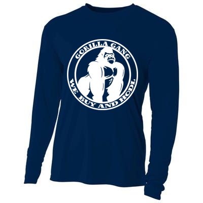 Gorilla Gang We Buy And HODL Meme Stonk Cooling Performance Long Sleeve Crew