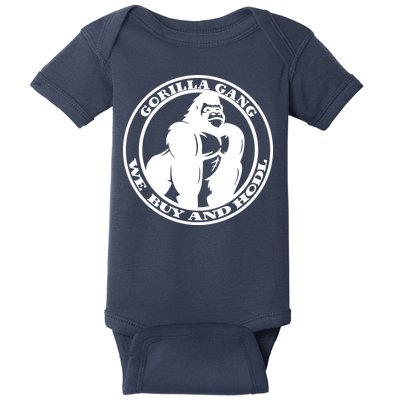 Gorilla Gang We Buy And HODL Meme Stonk Baby Bodysuit