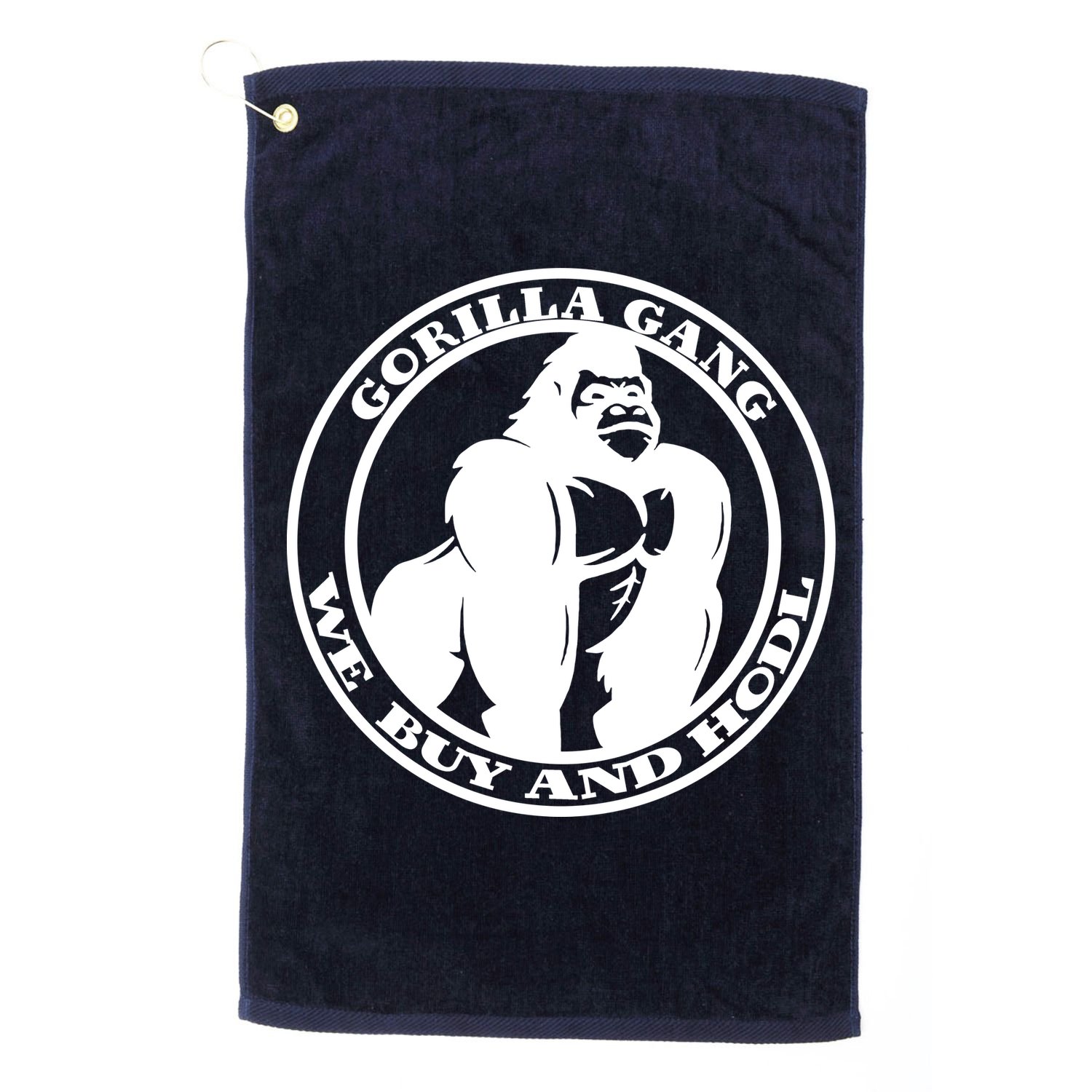 Gorilla Gang We Buy And HODL Meme Stonk Golf Towel