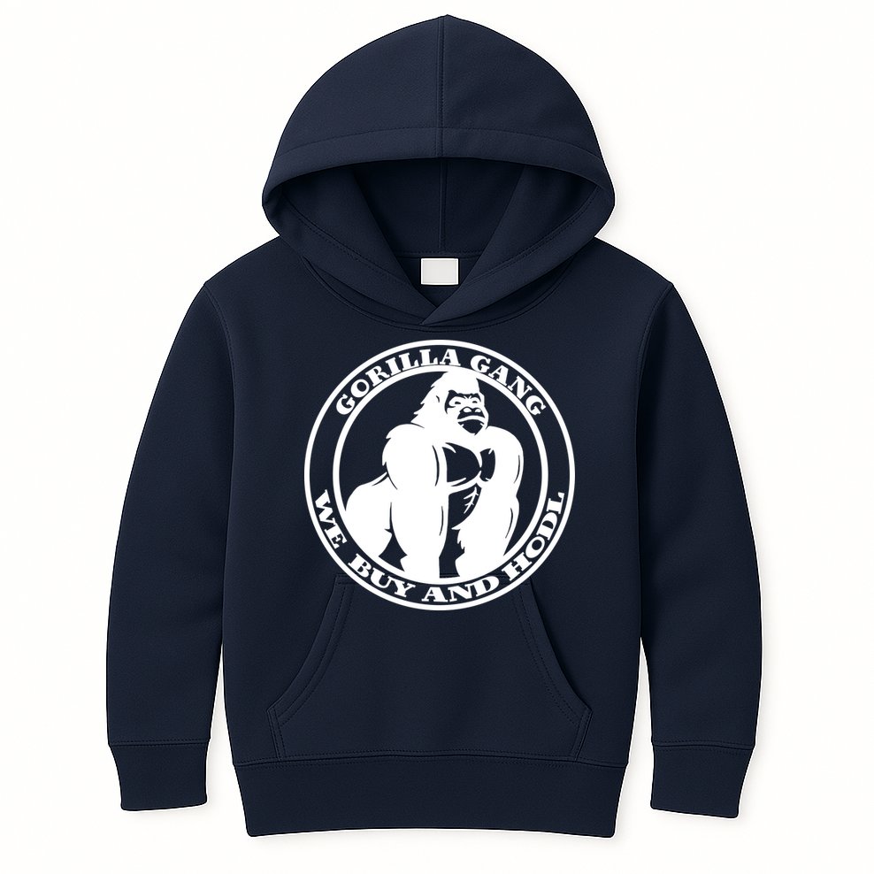 Gorilla Gang We Buy And HODL Meme Stonk Kids Hoodie