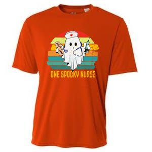 Ghosts One Spooky Nurse Halloween Nurse Fall Scrub Rn Cute Gift Cooling Performance Crew T-Shirt