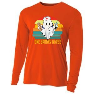 Ghosts One Spooky Nurse Halloween Nurse Fall Scrub Rn Cute Gift Cooling Performance Long Sleeve Crew