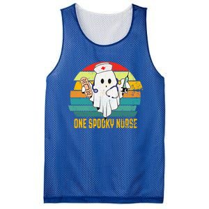 Ghosts One Spooky Nurse Halloween Nurse Fall Scrub Rn Cute Gift Mesh Reversible Basketball Jersey Tank