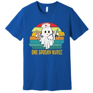 Ghosts One Spooky Nurse Halloween Nurse Fall Scrub Rn Cute Gift Premium T-Shirt