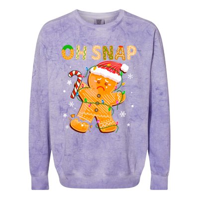 Gingerbread Oh Snap Christmas Cookie Costume Baking Team Funny Gift Colorblast Crewneck Sweatshirt