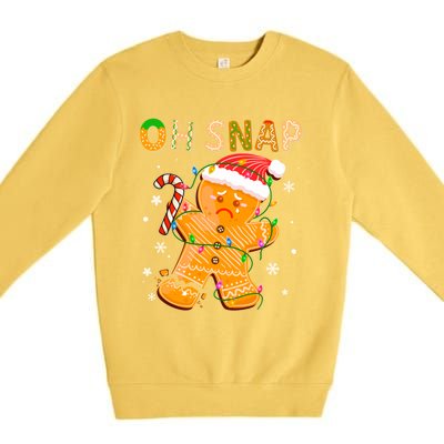 Gingerbread Oh Snap Christmas Cookie Costume Baking Team Funny Gift Premium Crewneck Sweatshirt