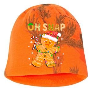 Gingerbread Oh Snap Christmas Cookie Costume Baking Team Funny Gift Kati - Camo Knit Beanie