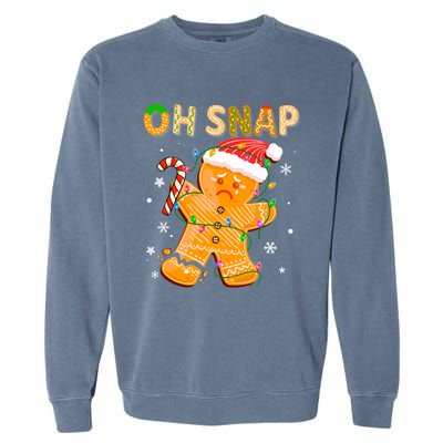 Gingerbread Oh Snap Christmas Cookie Costume Baking Team Funny Gift Garment-Dyed Sweatshirt