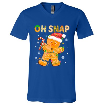 Gingerbread Oh Snap Christmas Cookie Costume Baking Team Funny Gift V-Neck T-Shirt