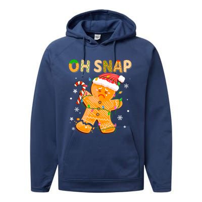 Gingerbread Oh Snap Christmas Cookie Costume Baking Team Funny Gift Performance Fleece Hoodie