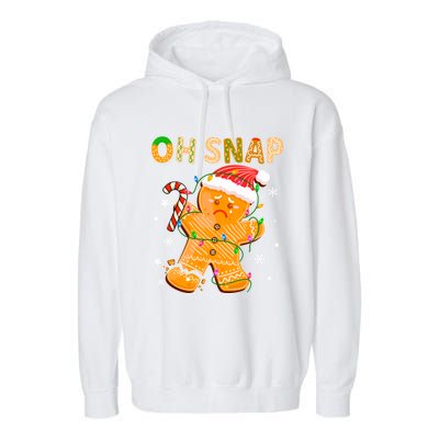 Gingerbread Oh Snap Christmas Cookie Costume Baking Team Funny Gift Garment-Dyed Fleece Hoodie