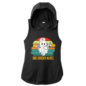 Ghosts One Spooky Nurse Halloween Nurse Fall Scrub Rn Gift Ladies PosiCharge Tri-Blend Wicking Draft Hoodie Tank