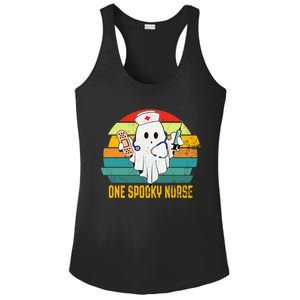 Ghosts One Spooky Nurse Halloween Nurse Fall Scrub Rn Gift Ladies PosiCharge Competitor Racerback Tank