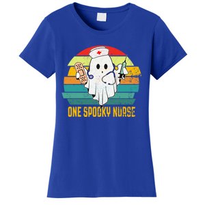 Ghosts One Spooky Nurse Halloween Nurse Fall Scrub Rn Gift Women's T-Shirt