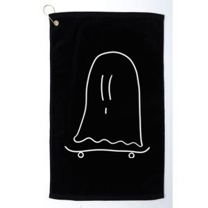 Ghost On Skateboard: Hauntingly Rad Adventures Funny Gift Platinum Collection Golf Towel