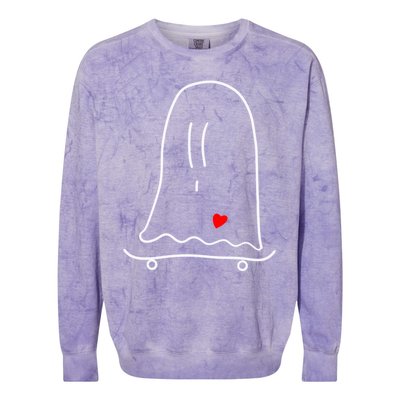 Ghost On Skateboard: Hauntingly Rad Adventures Gift Colorblast Crewneck Sweatshirt