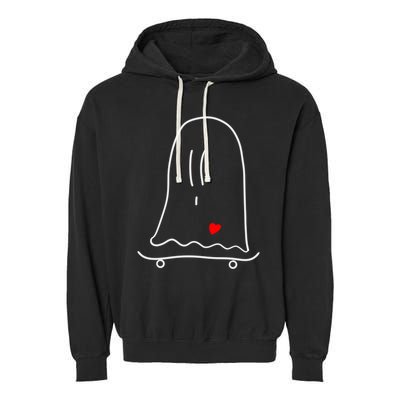 Ghost On Skateboard: Hauntingly Rad Adventures Gift Garment-Dyed Fleece Hoodie