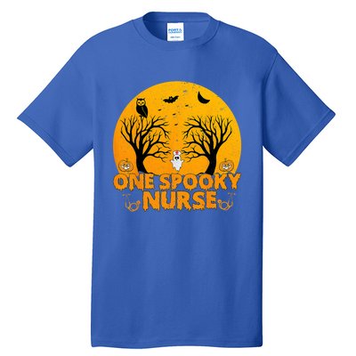 Ghosts One Spooky Nurse Halloween Nurse Fall Scrub Rn Meaningful Gift Tall T-Shirt