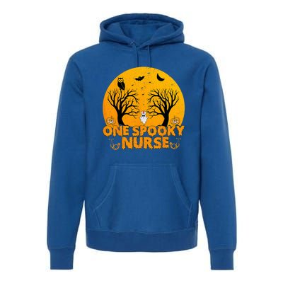 Ghosts One Spooky Nurse Halloween Nurse Fall Scrub Rn Meaningful Gift Premium Hoodie