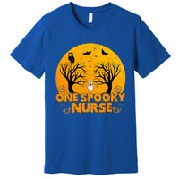 Ghosts One Spooky Nurse Halloween Nurse Fall Scrub Rn Meaningful Gift Premium T-Shirt