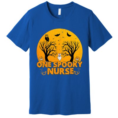 Ghosts One Spooky Nurse Halloween Nurse Fall Scrub Rn Meaningful Gift Premium T-Shirt