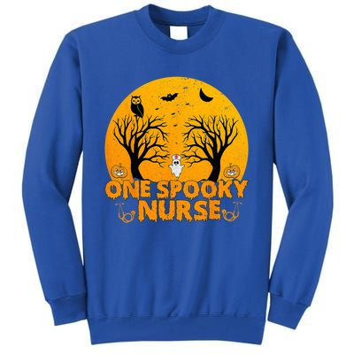 Ghosts One Spooky Nurse Halloween Nurse Fall Scrub Rn Meaningful Gift Tall Sweatshirt