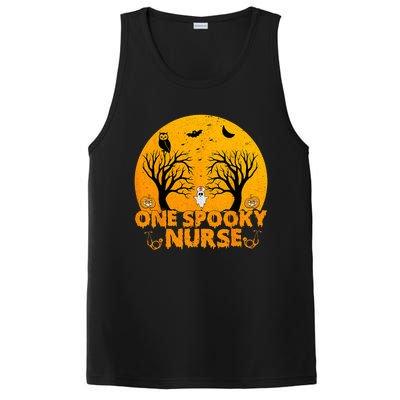 Ghosts One Spooky Nurse Halloween Nurse Fall Scrub Rn Gift PosiCharge Competitor Tank