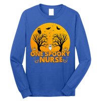 Ghosts One Spooky Nurse Halloween Nurse Fall Scrub Rn Gift Long Sleeve Shirt