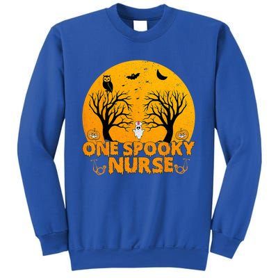 Ghosts One Spooky Nurse Halloween Nurse Fall Scrub Rn Gift Sweatshirt