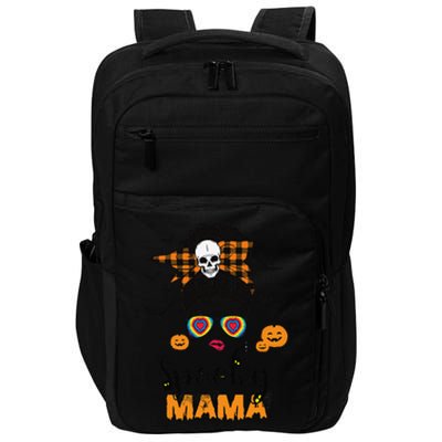 Groovy One Spooky Mama Messy Bun For Halloween Momster Impact Tech Backpack