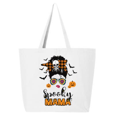 Groovy One Spooky Mama Messy Bun For Halloween Momster 25L Jumbo Tote