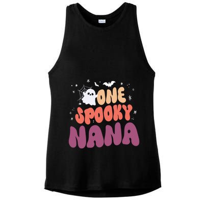 Groovy One Spooky Nana Boo Ghost Halloween Pumpkin Great Gift Ladies PosiCharge Tri-Blend Wicking Tank