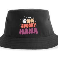 Groovy One Spooky Nana Boo Ghost Halloween Pumpkin Great Gift Sustainable Bucket Hat