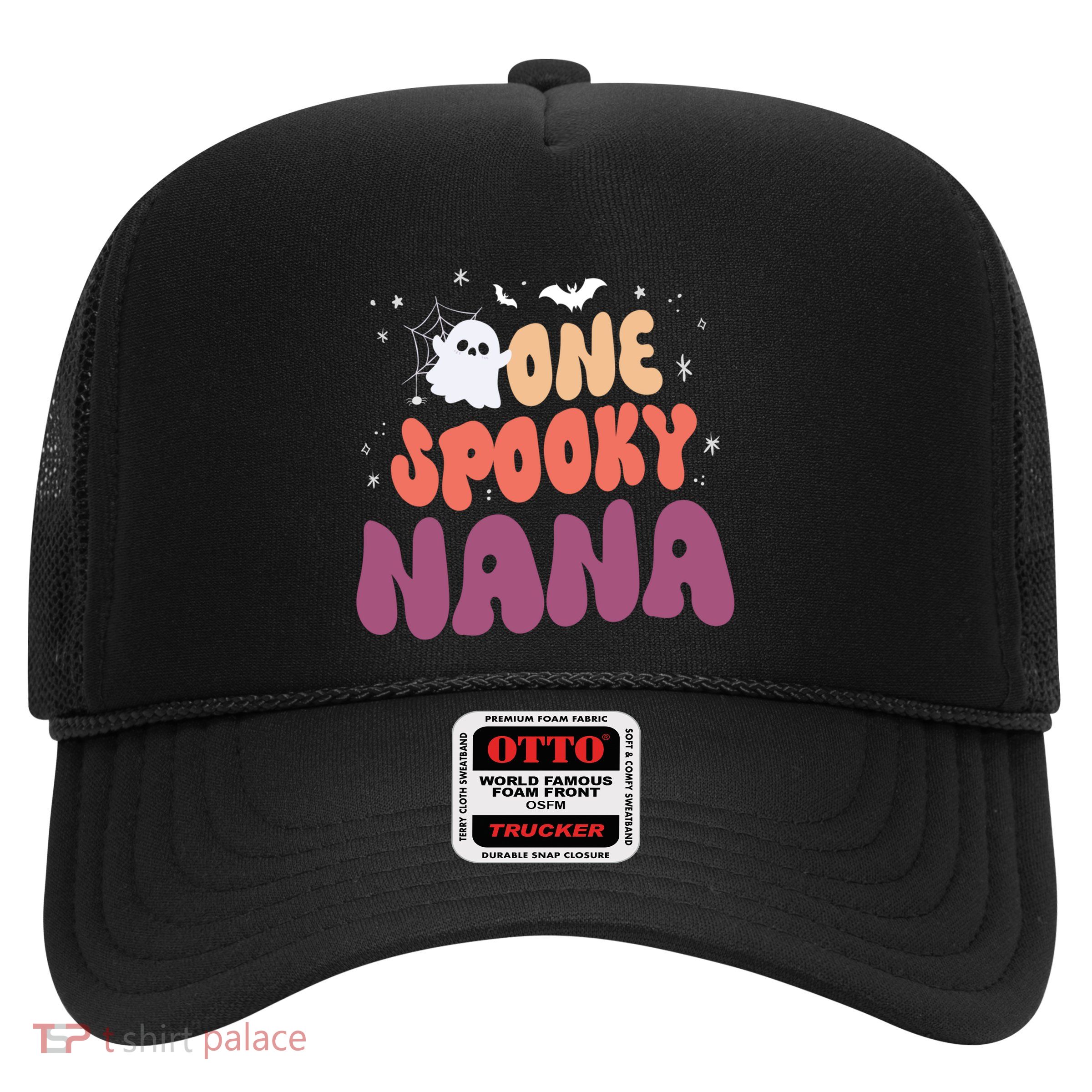 Groovy One Spooky Nana Boo Ghost Halloween Pumpkin Great Gift Trucker Hat