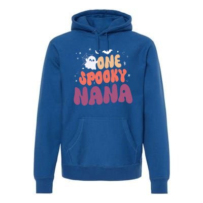 Groovy One Spooky Nana Boo Ghost Halloween Pumpkin Great Gift Premium Hoodie