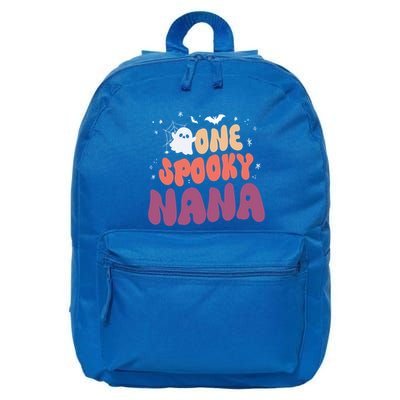 Groovy One Spooky Nana Boo Ghost Halloween Pumpkin Great Gift 16 in Basic Backpack