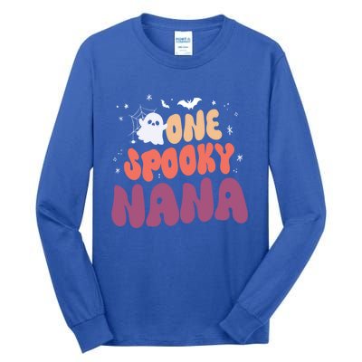 Groovy One Spooky Nana Boo Ghost Halloween Pumpkin Great Gift Tall Long Sleeve T-Shirt