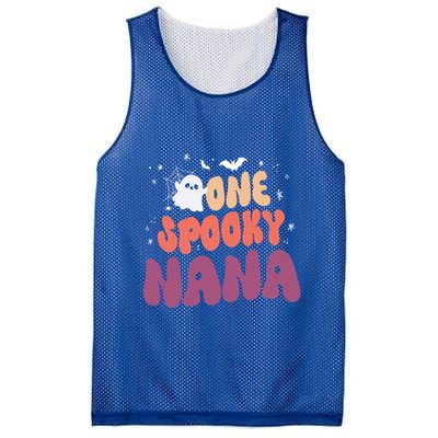 Groovy One Spooky Nana Boo Ghost Halloween Pumpkin Great Gift Mesh Reversible Basketball Jersey Tank