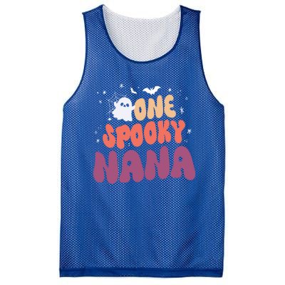 Groovy One Spooky Nana Boo Ghost Halloween Pumpkin Great Gift Mesh Reversible Basketball Jersey Tank